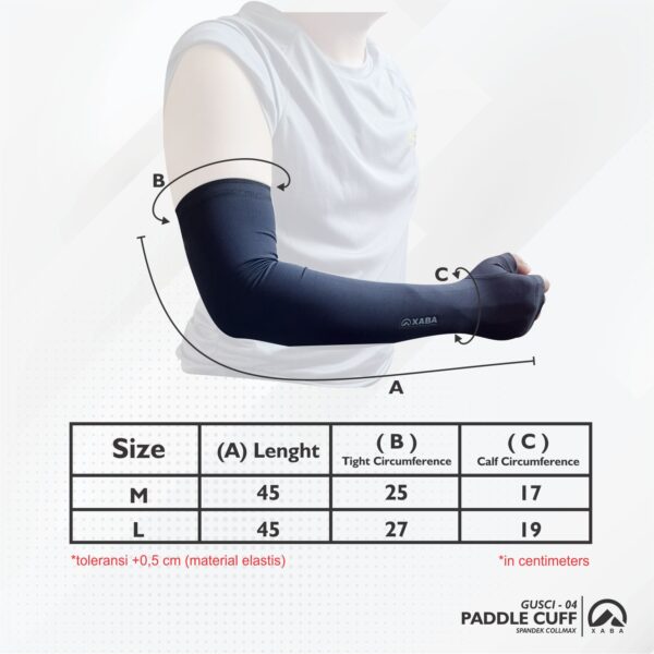 Manset Tangan / ArmSleeve / Pelindung Tangan XABA jempol - Paddle cuff - Image 3