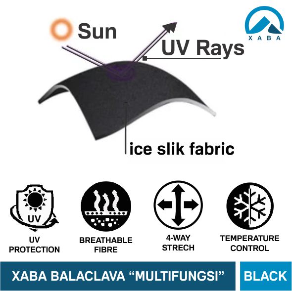 XABA Balaclava Premium Hitam - Image 3